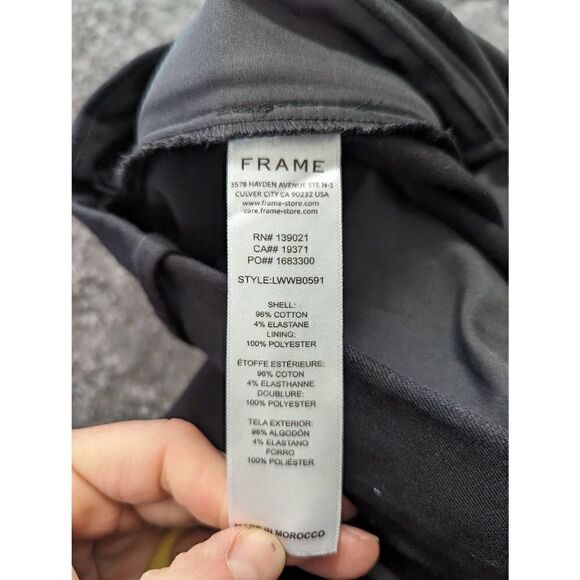 Frame Le Crop Mini Boot Pants women's size‎ 14 black office career - Picture 9 of 9